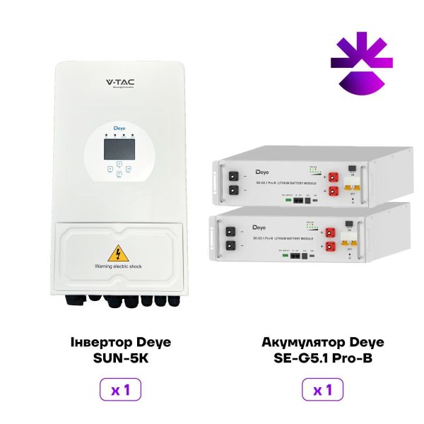 komplekt-rezervnoho-pytanyia-ynvertor-deye-sun-5k-sg01lp1-eu-akkumuliatornaia-batareia-se-g5.1-pro-b-deye-lifepo4-512v-100ah-10wh-99580639197025 Комплект резервного живлення (Інвертор Deye SUN-5K-SG01LP1-EU та акумуляторна батарея SE-G5.1 Pro-B Deye (LiFePO4 51,2V 100Ah 5,12kWh))